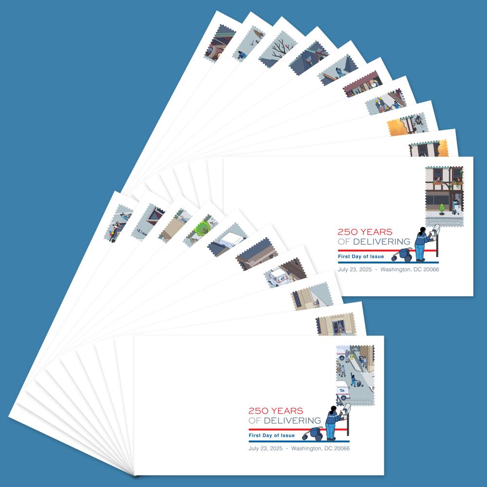 Forever Stamps 2025 250 Years of Delivering – USPS Anniversary Commemorative Issue, First-Class Postage