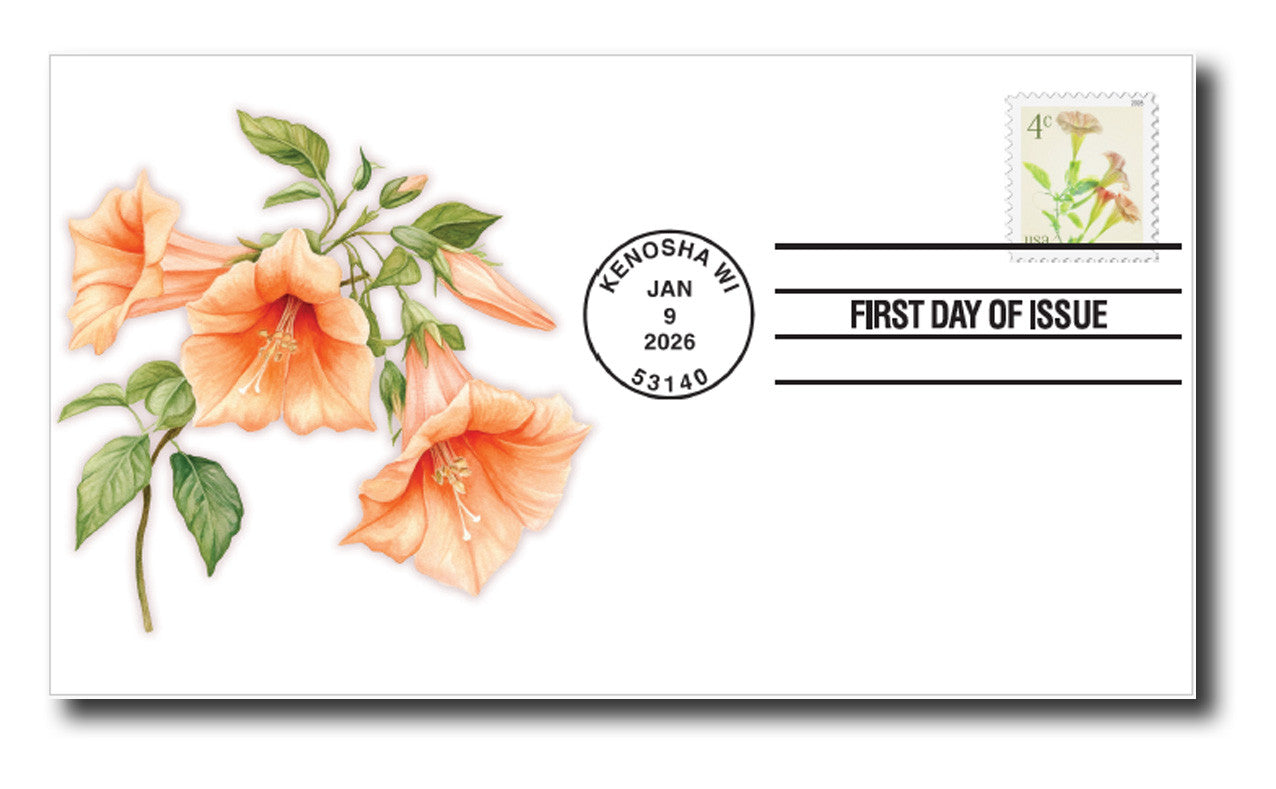 NOT Forever Stamp-First-Class Stamps 2026 Angel’s Trumpets – Nature Series, 4¢ Postage