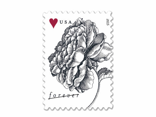 Forever Stamps 2015 Vintage Rose – Wedding Invitation & Love Celebration, First-Class Postage