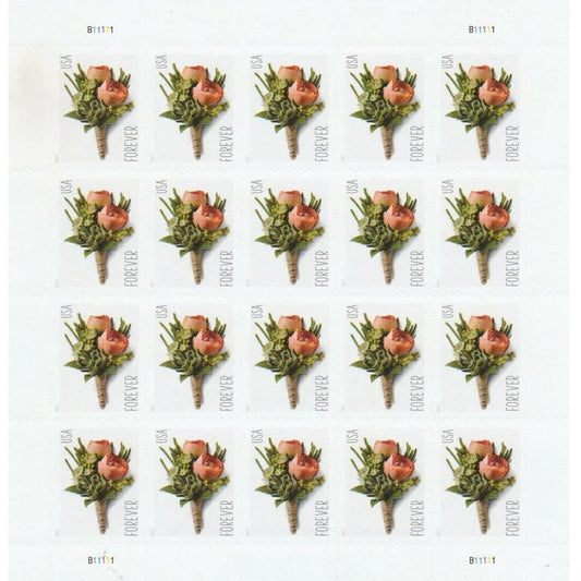 Forever Stamps 2017 Boutonniere – Wedding Invitation, First-Class Postage