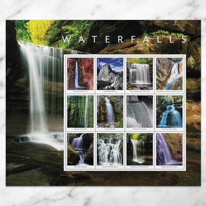 Forever Stamps 2023 Waterfalls – Scenic Nature Series, First-Class Postage
