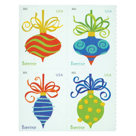 Forever Stamps 2011 Holiday Baubles – Christmas Ornament Designs, First-Class Postage
