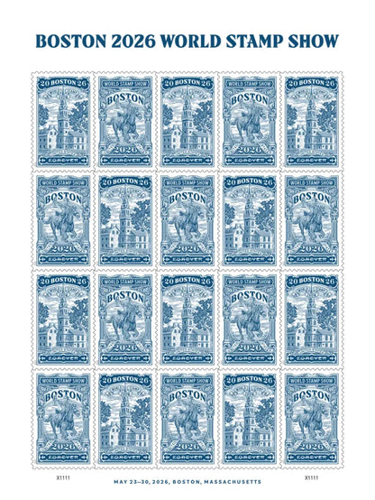 Forever Stamps 2025 Boston World Stamp Show – Philatelic Exhibition, First-Class Postage