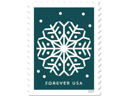 Forever Stamps 2024 Holiday Snowflake – Winter Celebration, First-Class Postage