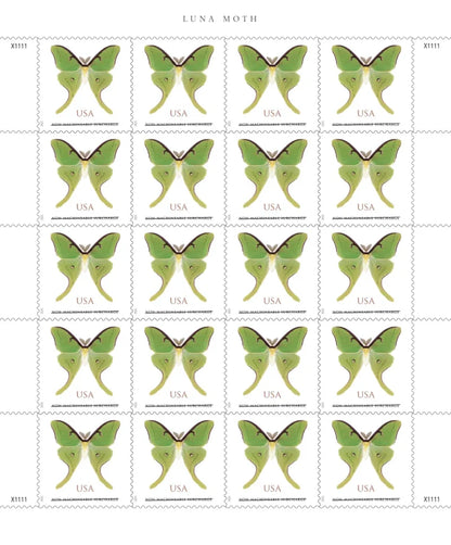 NOT Forever Stamp-Non-Machinable Surcharge $1.27 Stamps 2025 Luna Moth – Nature Series, First-Class Rate