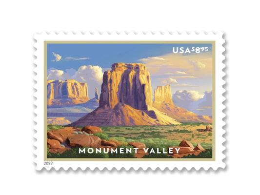 NOT Forever Stamp-Priority Mail $8.95 Stamps 2022 Monument Valley – Scenic Landscape, Priority Mail Rate
