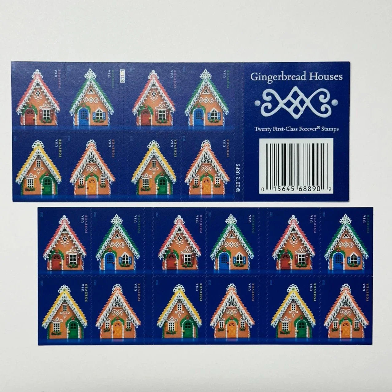 Forever Stamps 2013 Gingerbread Houses – Holiday Celebration, First-Class Postage