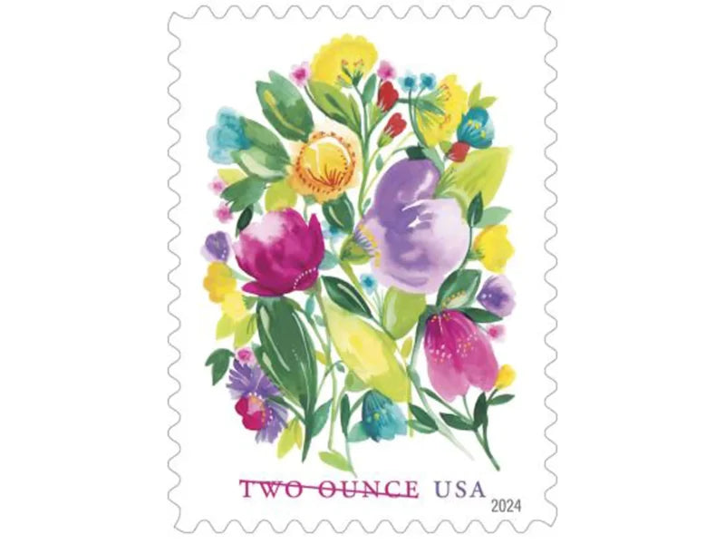 NOT Forever Stamp-Two-Ounce Stamps 2024 Wedding Blooms – Wedding Invitation, First-Class Postage
